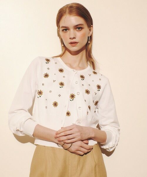 allureville / アルアバイル カーディガン・ボレロ | WEB 一部店舗限定【LOULOU WILLOUGHBY】サンフラワービジューカーディガン | 詳細1