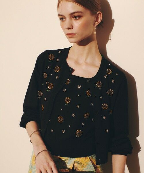 allureville / アルアバイル カーディガン・ボレロ | WEB 一部店舗限定【LOULOU WILLOUGHBY】サンフラワービジューカーディガン | 詳細25