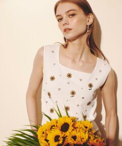 allureville / アルアバイル ニット・セーター | WEB 一部店舗限定【LOULOU WILLOUGHBY】サンフラワービジュータンクトップ
