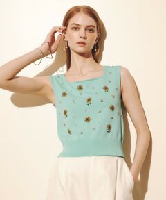 allureville / アルアバイル ニット・セーター | WEB 一部店舗限定【LOULOU WILLOUGHBY】サンフラワービジュータンクトップ