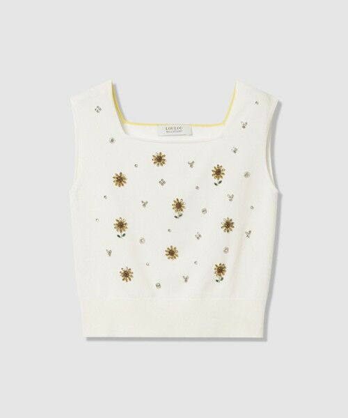 allureville / アルアバイル ニット・セーター | WEB 一部店舗限定【LOULOU WILLOUGHBY】サンフラワービジュータンクトップ | 詳細3