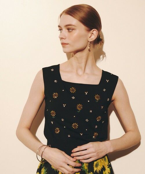 allureville / アルアバイル ニット・セーター | WEB 一部店舗限定【LOULOU WILLOUGHBY】サンフラワービジュータンクトップ | 詳細12