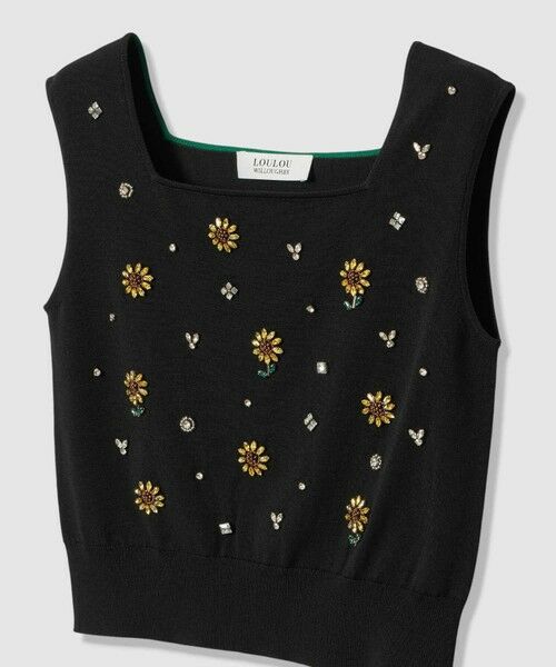 allureville / アルアバイル ニット・セーター | WEB 一部店舗限定【LOULOU WILLOUGHBY】サンフラワービジュータンクトップ | 詳細17