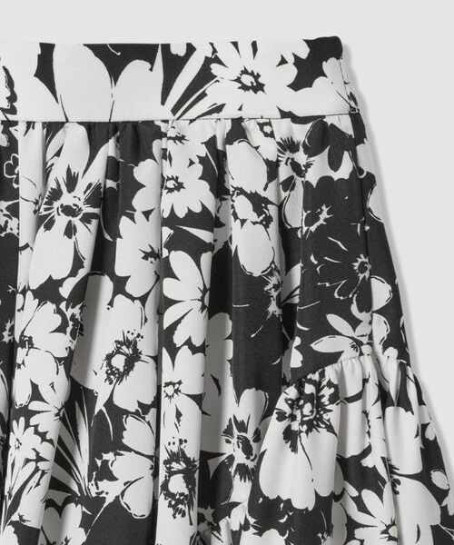 allureville / アルアバイル ロング・マキシ丈スカート | WEB 一部店舗限定【LOULOU WILLOUGHBY】モノトーンフラワープリントギャザースカート | 詳細9