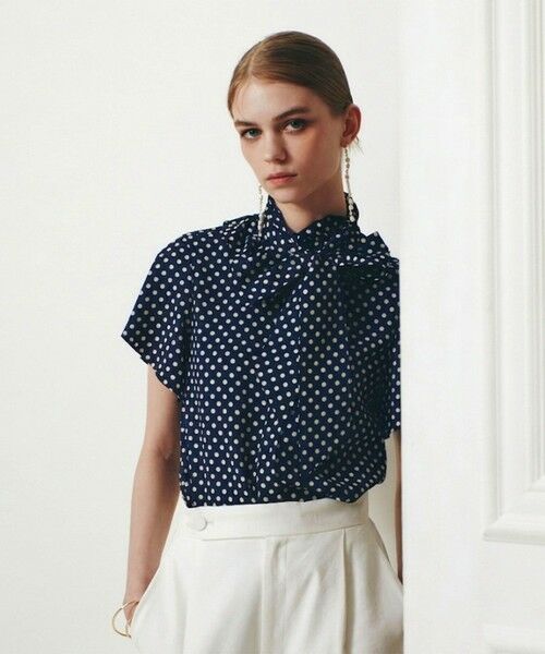allureville / アルアバイル シャツ・ブラウス | 【LOULOU WILLOUGHBY】デシンドットフレアスリーブブラウス | 詳細14