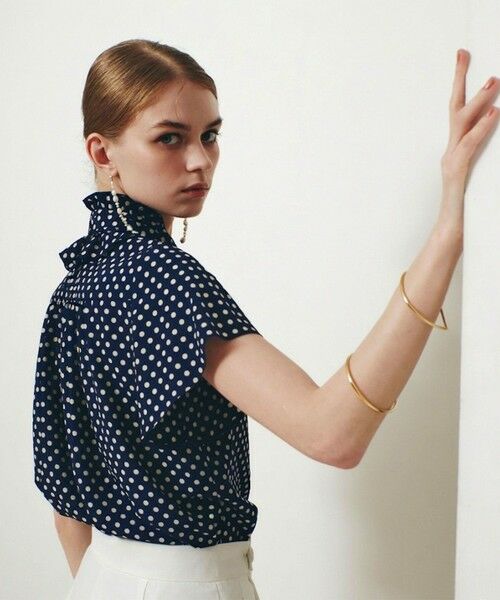 allureville / アルアバイル シャツ・ブラウス | 【LOULOU WILLOUGHBY】デシンドットフレアスリーブブラウス | 詳細15