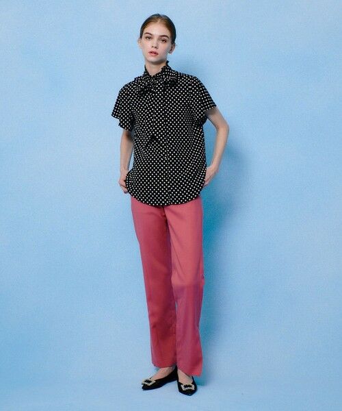 allureville / アルアバイル シャツ・ブラウス | 【LOULOU WILLOUGHBY】デシンドットフレアスリーブブラウス | 詳細24