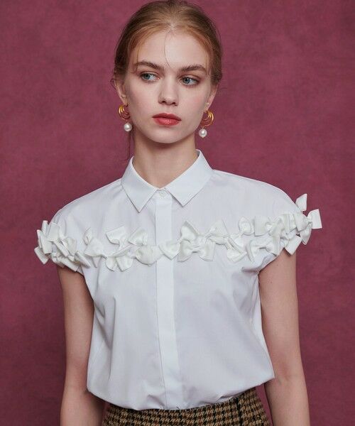 allureville / アルアバイル シャツ・ブラウス | 【LOULOU WILLOUGHBY】メニーリボンシャツ | 詳細1
