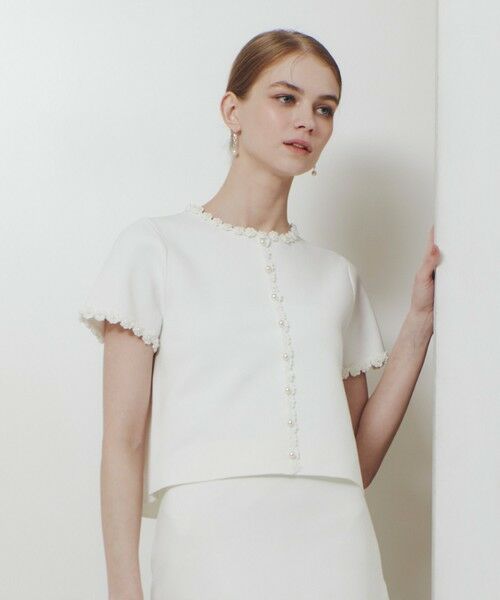 allureville / アルアバイル カーディガン・ボレロ | 【LOULOU WILLOUGHBY】クロッシェフラワージャケットカーディガン | 詳細1