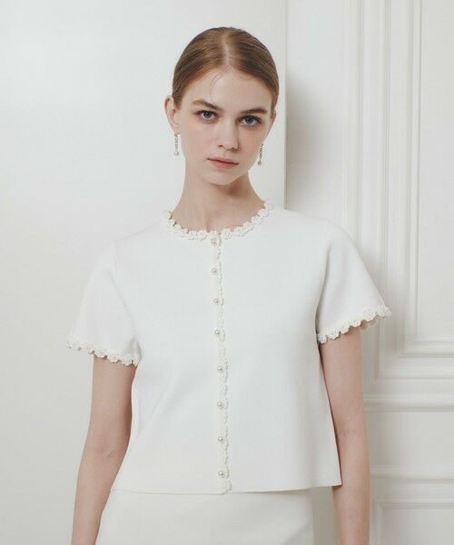 allureville / アルアバイル カーディガン・ボレロ | 【LOULOU WILLOUGHBY】クロッシェフラワージャケットカーディガン | 詳細2