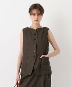 allureville / アルアバイル その他アウター | コットンキュプラノースリーブジレ