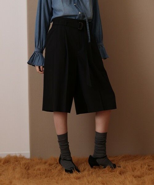 allureville / アルアバイル ショート・ハーフ・半端丈パンツ | キュロットパンツ(ブラック (95))