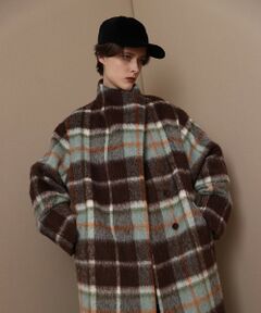 allureville / アルアバイル ダッフルコート | シャギーチェックベルテッドコート