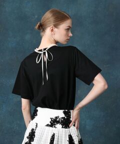 【LOULOU WILLOUGHBY】パールネックレスＴシャツ
