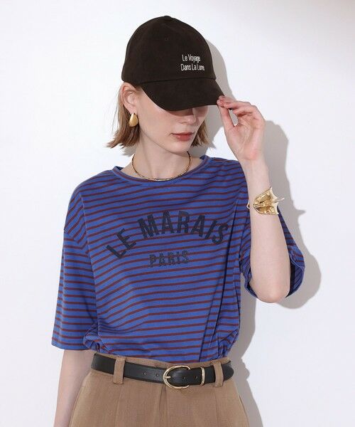 allureville / アルアバイル Tシャツ | カレッジライクロゴボーダーＴシャツ | 詳細1