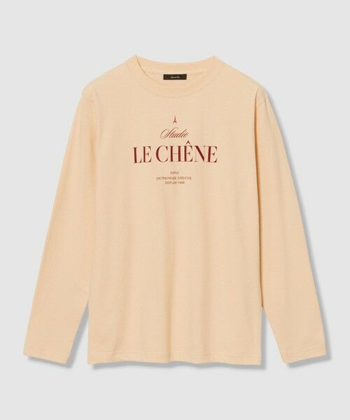 allureville / アルアバイル カットソー | ステッカーロゴロングTシャツ（ベージュ (11)）