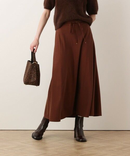 allureville / アルアバイル ミニ・ひざ丈スカート | フィブリルバイヤスナロースカート(ブラウン (81))