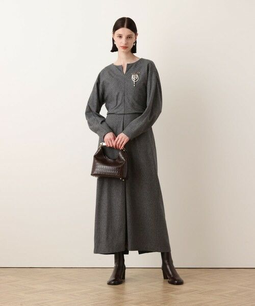 allureville / アルアバイル ロング・マキシ丈ワンピース | ノーカラーフレアワンピース | 詳細2