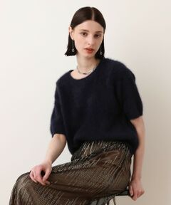 allureville / アルアバイル ニット・セーター | WEB ルミネ別注 カシミヤブレンドファー加工半袖プルオーバー