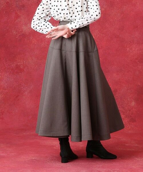 allureville / アルアバイル ミニ・ひざ丈スカート | ウールライクボリュームフレアスカート | 詳細10