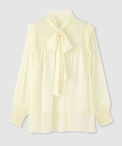 allureville / アルアバイル シャツ・ブラウス | シルクシフォンシャーリングブラウス