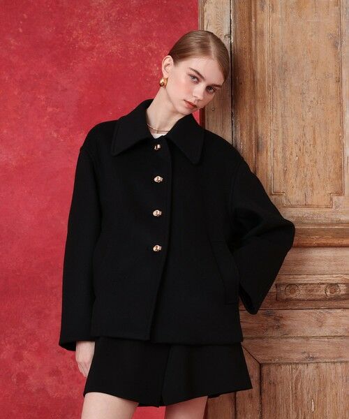 allureville / アルアバイル ダッフルコート | シャルムビーバーショートコート（ブラック (95)）
