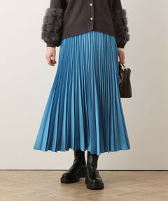 allureville / アルアバイル ロング・マキシ丈スカート | サテンアコーディオンプリーツスカート