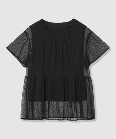 allureville / アルアバイル カットソー | ドットチュールレイヤーT