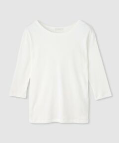 allureville / アルアバイル カットソー | テレコ3/4スリーブボートネックプルオーバ