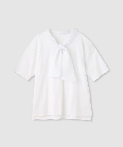 allureville / アルアバイル Tシャツ | ボウタイ付Tシャツ（オフホワイト (02)）