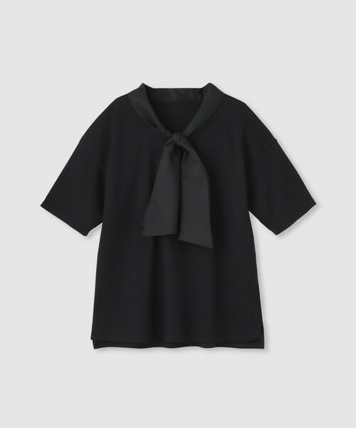 allureville / アルアバイル Tシャツ | ボウタイ付Tシャツ（ブラック (95)）
