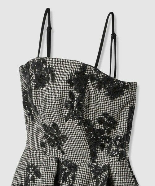 allureville / アルアバイル サロペット・オールインワン | フラワー刺繍千鳥オールインワン | 詳細2