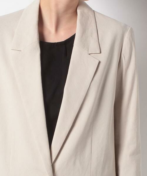 ＊＊allureville / アルアバイル テーラードジャケット | バイオリネンストレッチロングジャケット | 詳細4