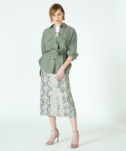 ＊＊allureville / アルアバイル スカート | パイソンプリントナロースカート | 詳細13