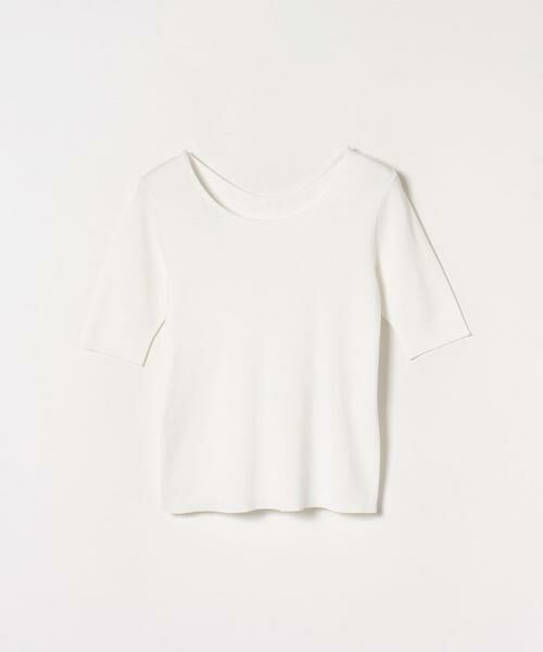 ＊＊allureville / アルアバイル ニット・セーター | レーヨンポリ前後2WAYプルオーバー（ホワイト）