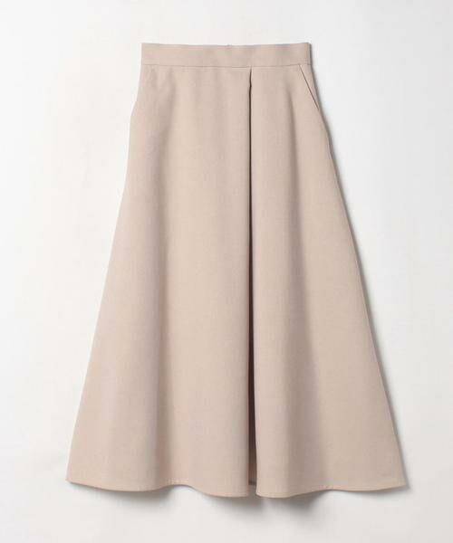 ＊＊allureville / アルアバイル スカート | ウールライクポリフレアスカート（ベージュ）