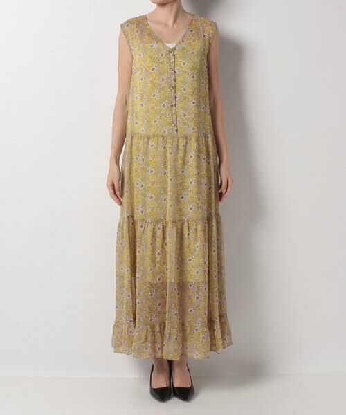 ＊＊allureville / アルアバイル ワンピース | レトロフラワーＡラインノースリワンピース | 詳細1