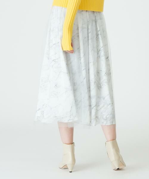 ＊＊allureville / アルアバイル スカート | マーブルプリントシアーレイヤリングスカート | 詳細10