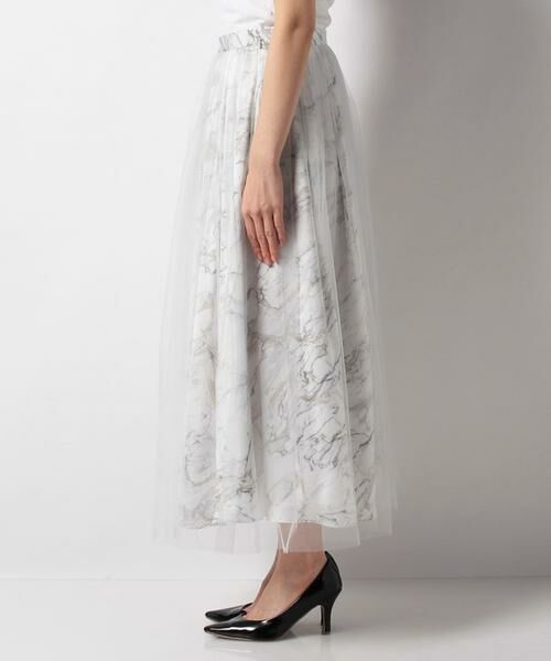 ＊＊allureville / アルアバイル スカート | マーブルプリントシアーレイヤリングスカート | 詳細2