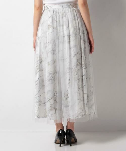 ＊＊allureville / アルアバイル スカート | マーブルプリントシアーレイヤリングスカート | 詳細3