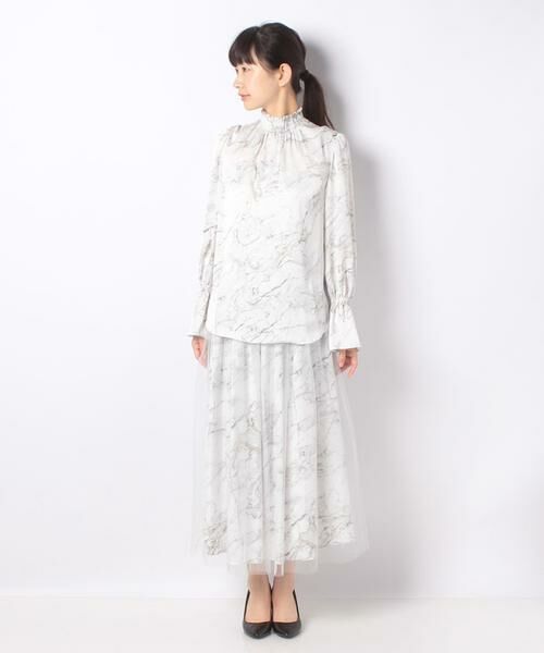 ＊＊allureville / アルアバイル スカート | マーブルプリントシアーレイヤリングスカート | 詳細7