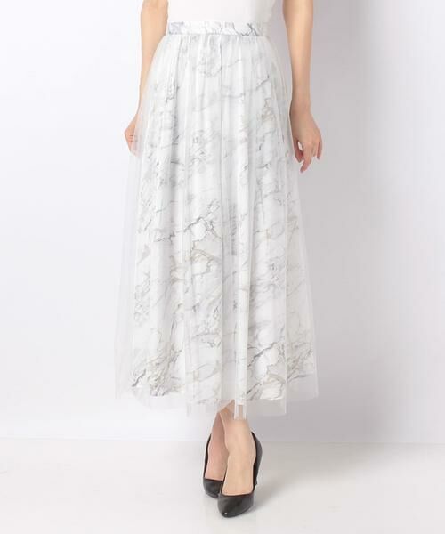 ＊＊allureville / アルアバイル スカート | マーブルプリントシアーレイヤリングスカート | 詳細8