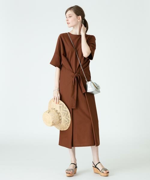 ＊＊allureville / アルアバイル ワンピース | ３ＷＡＹアレンジカットワンピース（ブラウン）