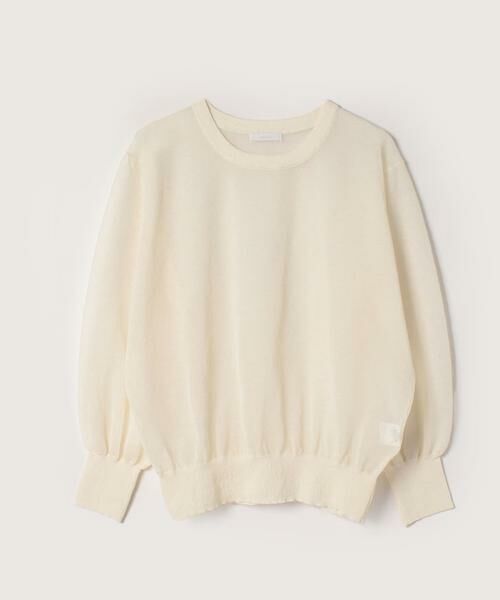 ＊＊allureville / アルアバイル ニット・セーター | ラミーメランジシアープルオーバー（ホワイト1）