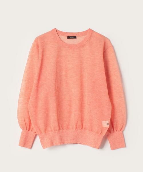 ＊＊allureville / アルアバイル ニット・セーター | ラミーメランジシアープルオーバー（オレンジ）