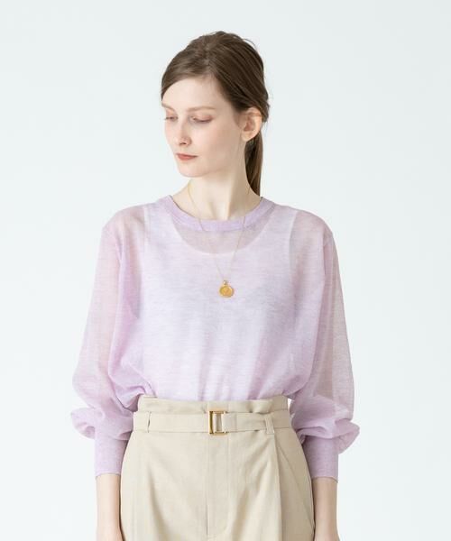 ＊＊allureville / アルアバイル ニット・セーター | ラミーメランジシアープルオーバー（ラベンダー）