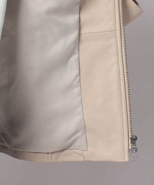 ＊＊allureville / アルアバイル ノーカラージャケット | レザークルーネックブルゾン | 詳細7