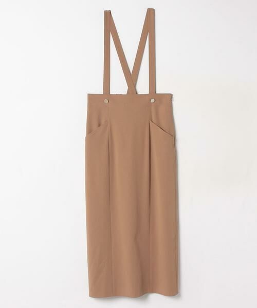 ＊＊allureville / アルアバイル スカート | メタル釦サロペットスカート（ベージュ）