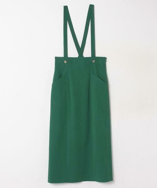 ＊＊allureville / アルアバイル スカート | メタル釦サロペットスカート（グリーン）