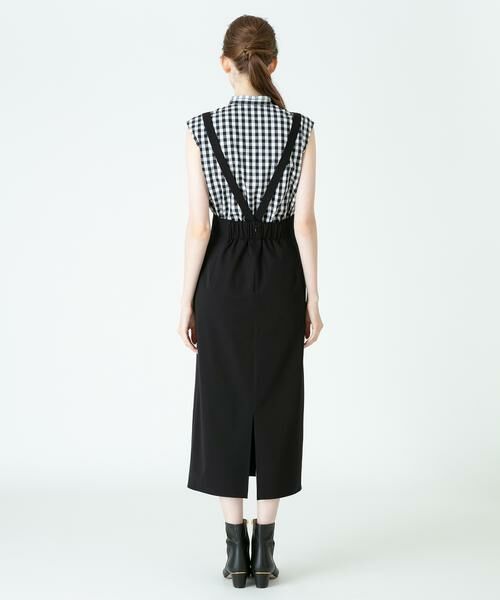 新品未使用 CRESCENT HALF-NOTE サロペットスカート セール】 ウールライクメタル釦サロペットスカート （スカート